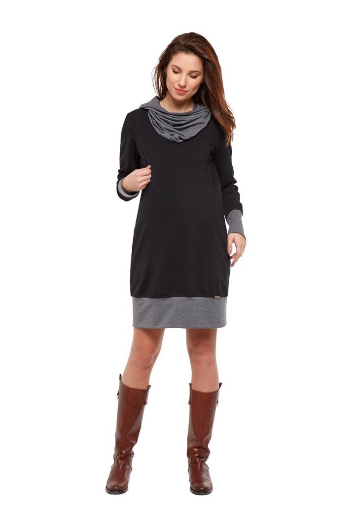 Breastfeeding dress with zippers