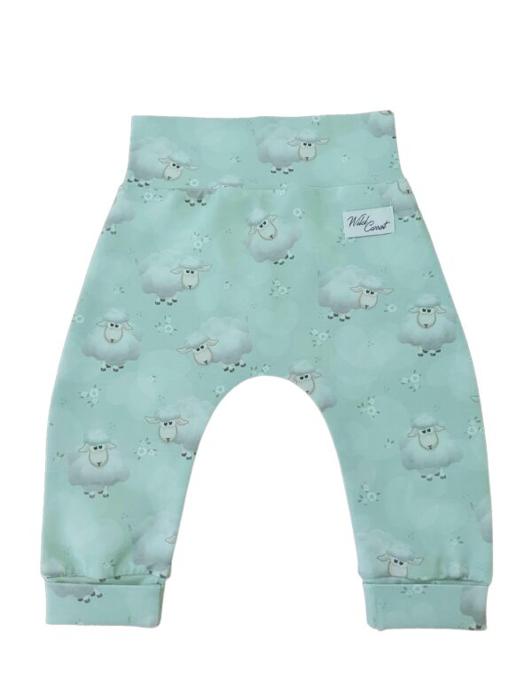 Green double size cotton baby pants
