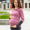 Pregnancy and breastfeeding blouse in pink.