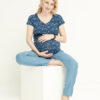 Pregnant woman in maternity clothes