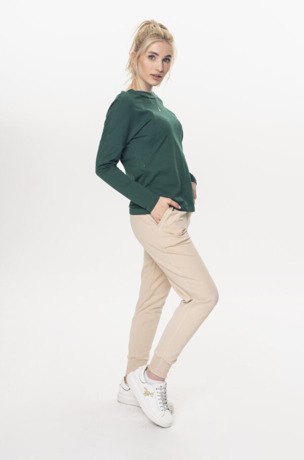 Breastfeeding maternity blouse, roheline lukkudega imetamispluus, mis sobib juba raseduse ajal.