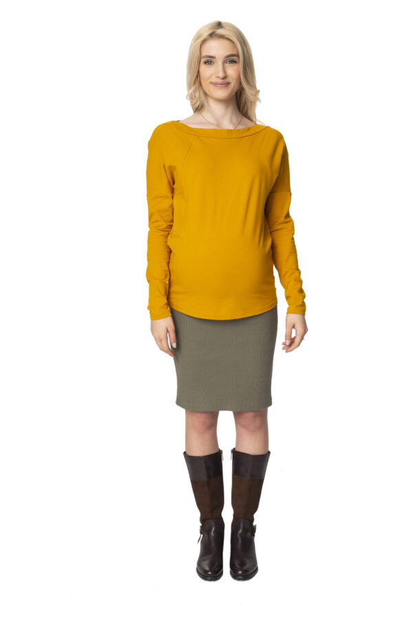 Breastfeeding maternity blouse, sinepitooni lukkudega imetamispluus, mis sobib juba raseduse ajal.