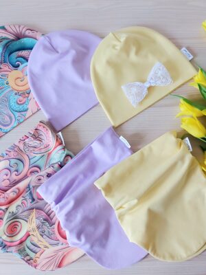 Eesti disain topeltpuuvillane kevad sügis müts ja torusall komplekt.